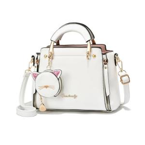 NICOLE & DORIS Small White Crossbody Shoulder Bag