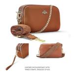 Woodland Leather Damen Schultertasche - Echtes Leder - Italienisches Design
