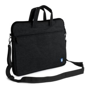 Slim Black Laptop Bag with Padded PC Compartment