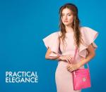 Red Woodland Leather Crossbody Bag with Adjustable Strap