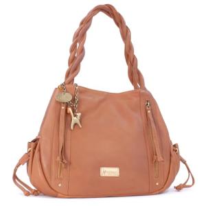 Womens Leather Tote/Shoulder Bag - Catwalk Collection - Tan