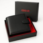 ODS:UK Men's Leather Tri Fold Wallet with RFID Blocking
