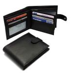 ODS:UK Men's Leather Tri Fold Wallet with RFID Blocking