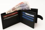 ODS:UK Men's Leather Tri Fold Wallet with RFID Blocking