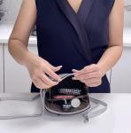 LeahWard® Silver Faux Leather Cross Body Shoulder Bag