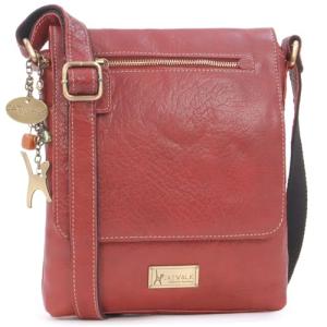 Catwalk Collection Women's Leather Anti Theft Crossbody Bag
