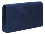 SwankySwans Navy Suede Velvet Clutch Bag - One Size