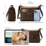 Woodland Leather Women's Vintage Style Cross-body Bag (Dark Brown)