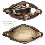 Woodland Leather Women's Vintage Style Cross-body Bag (Dark Brown)