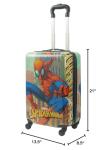 Marvel Spider-Man Kids Hardshell Rolling Luggage, Pastel Multi