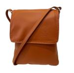 LeahWard Italian Leather Crossbody Messenger Handbag (Tan)