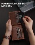 swallowmall RFID Genuine Leather Men's Slim Bifold Wallet