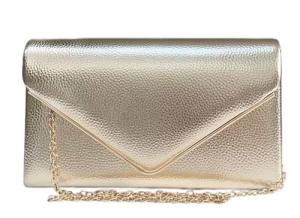 LeahWard Gold Designer Flap Clutch for Women