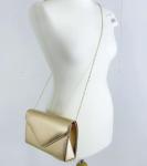 LeahWard Gold Designer Flap Clutch for Women