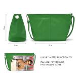 Woodland Leathers Genuine Leather Italian Shoulder Bag, Black