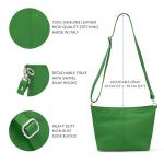 Woodland Leathers Genuine Leather Italian Shoulder Bag, Black