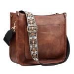 RAVUO Vegan Leather Crossbody Shoulder Bag - Brown