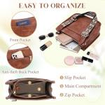 RAVUO Vegan Leather Crossbody Shoulder Bag - Brown