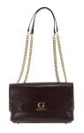 Brown Guess Nell Croc Designer Satchel for Women