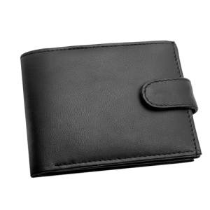 RAS Men's Black Leather Wallet with RFID Protection