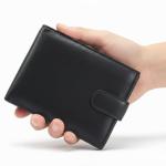 RAS Men's Black Leather Wallet with RFID Protection
