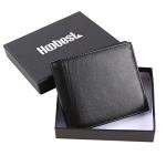 Men's Slim Genuine Leather RFID Blocking Wallet by Hoobest
