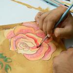 Anuschka Women's Hand Painted Leather Floral Paradise Tote