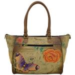 Anuschka Women's Hand Painted Leather Floral Paradise Tote
