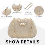 Elegant Sequin Clutch Evening Bag Gold Sparkle Party