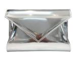LeahWard Women's Silver Envelope Clutch Evening Handbag