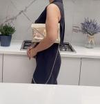 LeahWard Women's Silver Envelope Clutch Evening Handbag