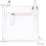 White Catwalk Collection Small Leather Crossbody Bag - LENA