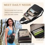 Luxury PU Leather Sling Bag for Women, Black