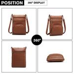 Miss Lulu Brown PU Leather Crossbody Bag