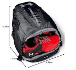 Black/Silver Designer Handbag Backpack, One Size Fits All