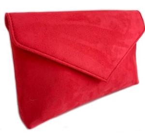 LeahWard Red Faux Leather Clutch: Designer Handbag for Parties