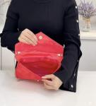 LeahWard Red Faux Leather Clutch: Designer Handbag for Parties