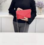 LeahWard Red Faux Leather Clutch: Designer Handbag for Parties