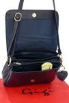 Gigi Leather Flap Cross Body Handbag - Dark Blue/Navy