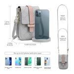 MUIIKOLA Grey Crossbody Phone Bag, Women's Touchscreen Purse