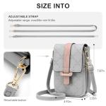 MUIIKOLA Grey Crossbody Phone Bag, Women's Touchscreen Purse