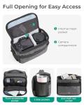 BAGSMART Camera Shoulder Bag, Grey, Anti-Shock, Waterproof