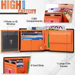 TEEHON® Carbon Fibre Leather Mens Wallet with RFID Blocking