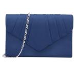 Milisente Suede Evening Clutch Crossbody Bag (Blue)
