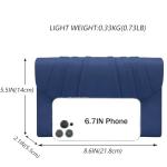 Milisente Suede Evening Clutch Crossbody Bag (Blue)