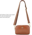 Brown Genuine Leather Crossbody Bag with Adjustable Strap