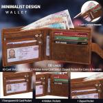 Genuine Leather Men's RFID Blocking Bifold Wallet
