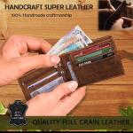 Genuine Leather Men's RFID Blocking Bifold Wallet
