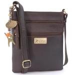 Catwalk Collection Handbags - Ladies Small Leather Cross Body Bag - Women's Messenger Bag