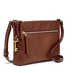 Fossil Women's Fiona Crossbody Bag, Brown Eco Leather